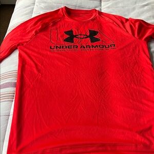 Under Armour Men's Bright Red Long Sleeve Tee